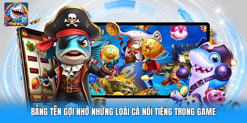 Bảng tên gợi nhớ những loài cá nổi tiếng trong game