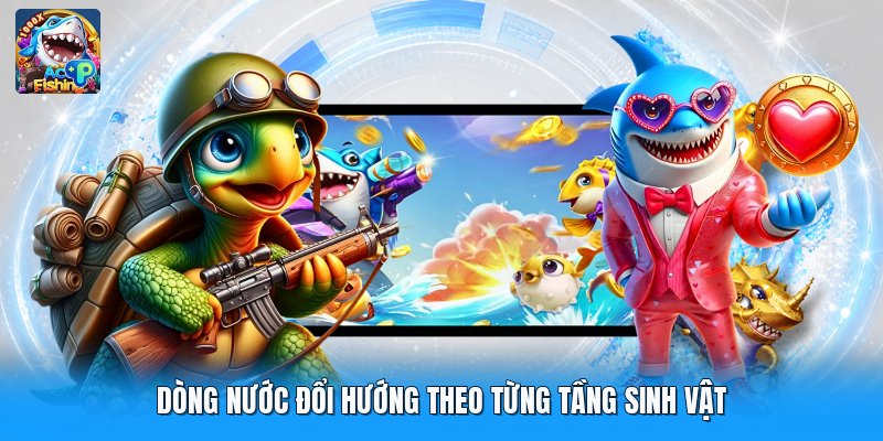 Dòng nước đổi hướng theo từng tầng sinh vật