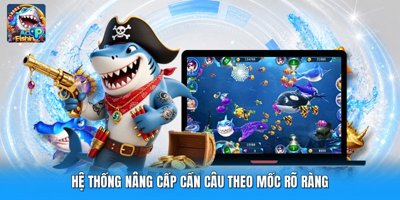 Hệ thống nâng cấp cần câu theo mốc rõ ràng